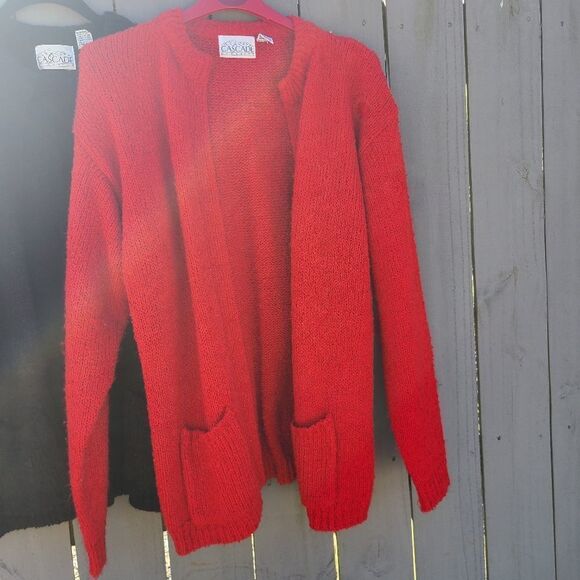 Vintage Cozy Open Front Cardigan Cascade Classics (2) Women's Large - Picture 2 of 5